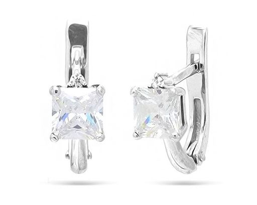 Серьги из серебра куб.циркон., В10-0251