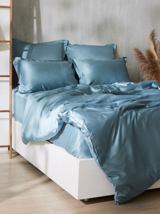 Простыня 2 спальная SL Home Tencel, 235240 см, серо-голубая, тенсель - Sima-land home фото 4