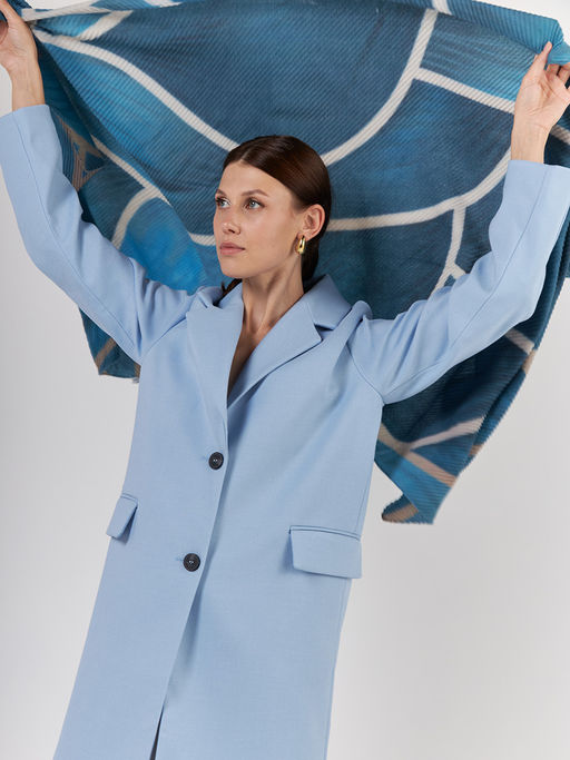 Большой, мягкий, тонкий и очень нежный двусторонний палантин с рисунком - Tantino фото 7