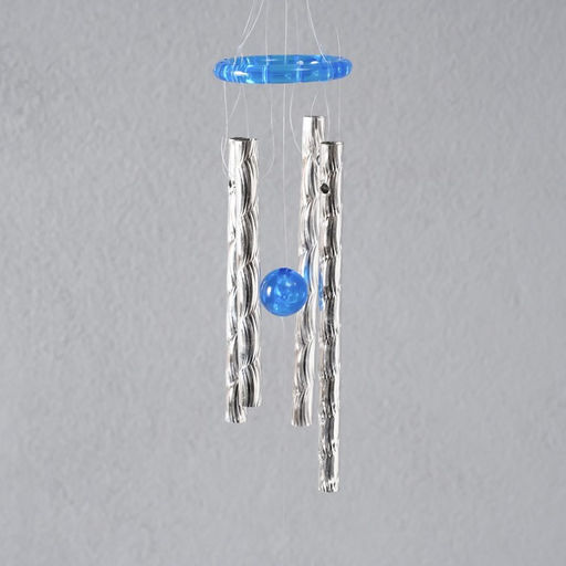 Цена за 2 шт. Музыка ветра металл, пластик "Цветок в круге" 4 трубки 35 см,