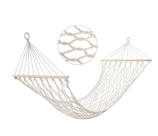 Гамак-сетка (хлопок) Ham-20 с деревянной планкой, р-р 200х80 см 004974