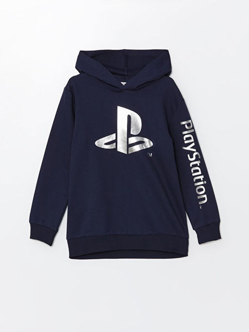 Kap??onlu PlayStation Bask?l? Erkek ?ocuk Sweatshirt