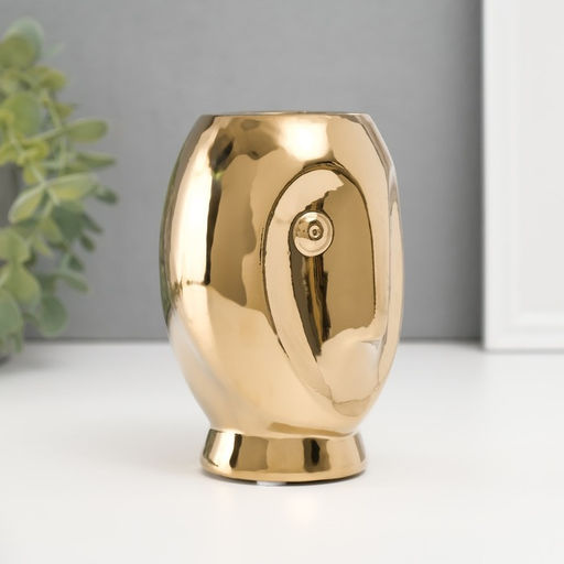 Подсвечник на 1 свечу «Сова Сипуха», d=3.5 см, золото, 9×8.5×12.5 см