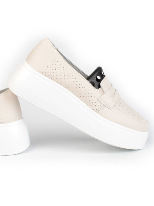 03-SD13-2D BEIGE Полуботинки женские (натуральная кожа)