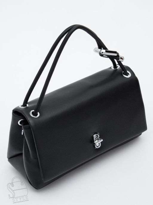 Сумка женская кожаная 8067Q black Polina&Eiterou