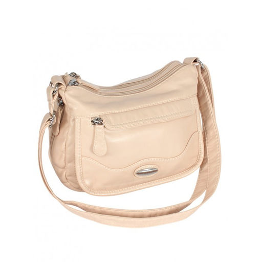 Сумка женская искусственная кожа Guecca-117, 2 отд, плечевой ремень св.бежевый SALE 264086