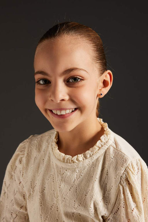 Футболка свободного кроя с длинными рукавами для девочек - Defacto фото 2