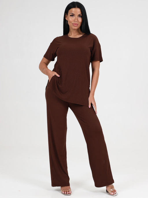 423 ПИЖАМА ЖЕНСКАЯ (брюки) (Коричневый) - А-дина фото 2