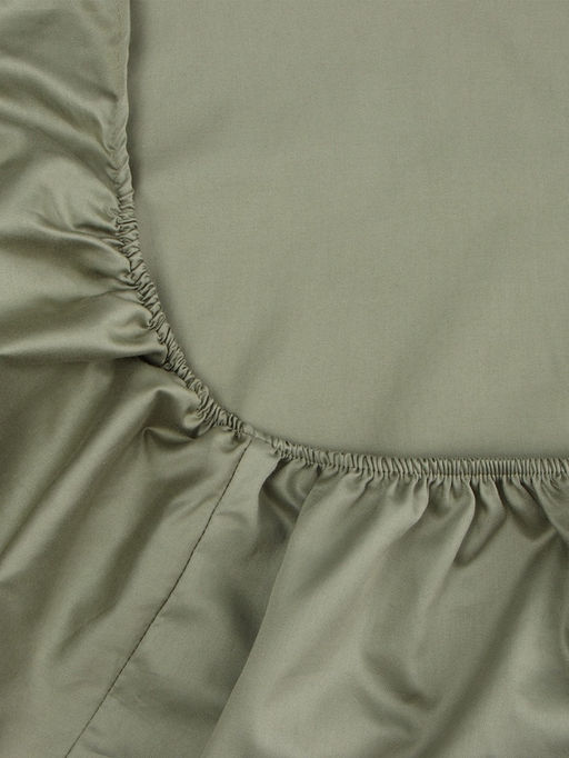 Простыня на резинке 220ТС Этель 160*200+30 см, цв.олива, сатин, 100% хлопок  фото 12