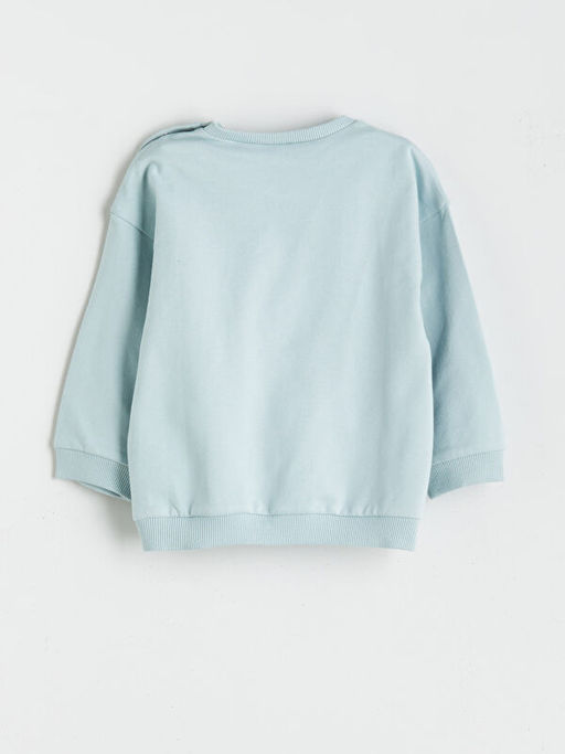 Bisiklet Yaka Uzun Kollu Daisy Duck Bask?l? K?z Bebek Sweatshirt ve Tayt 2li