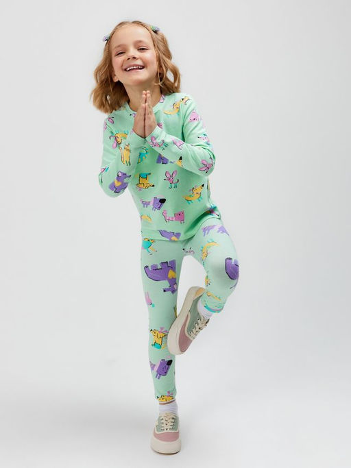 ACOOLA / Брюки детские для девочек (лосины) Selestin_lg набивка  фото 5