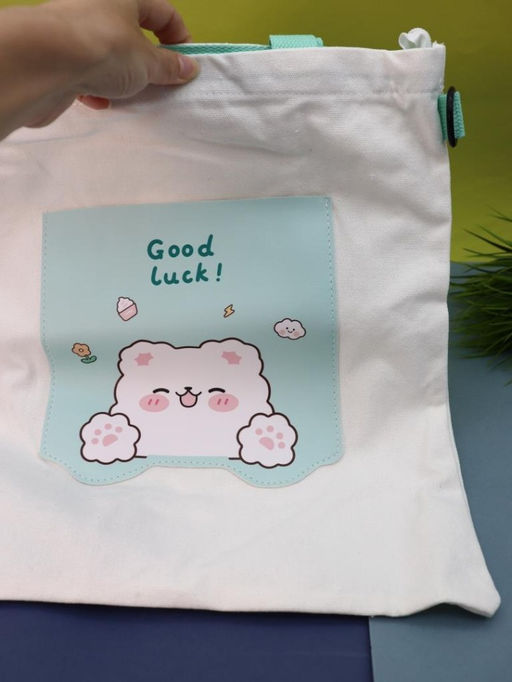 Сумка шоппер "Good luck", white