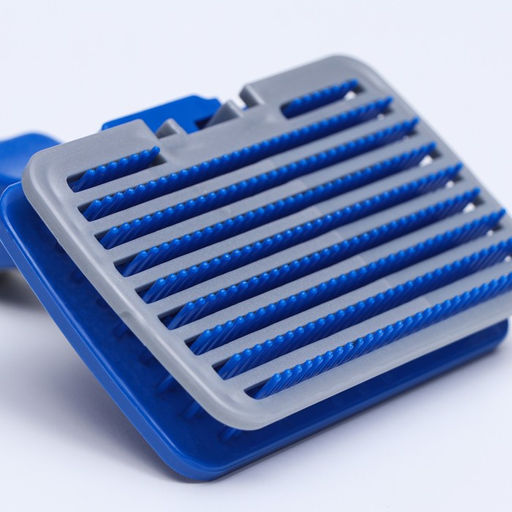 Пуходёрка пластиковая с самоочисткой большая, 12 х 20 см, синяя - Пижон фото 5