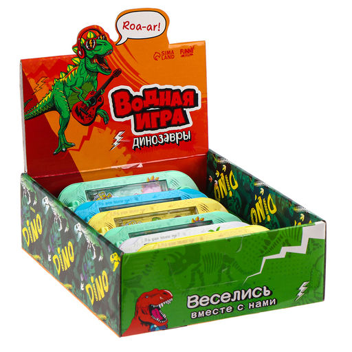 Цена за 6 шт. Водная игра с колечками «Динозавры», в шоубоксе, МИКС