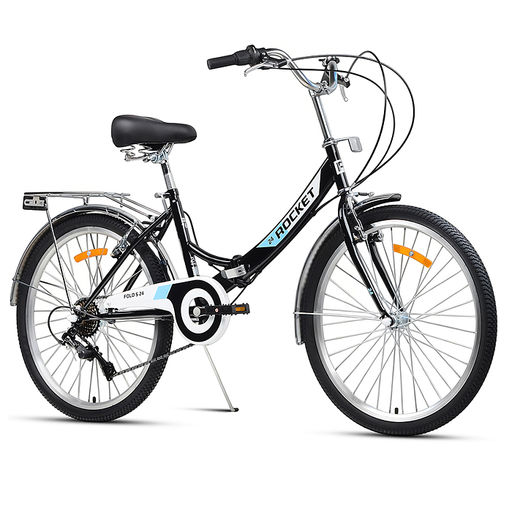 Велосипед 24" Rocket City Fold S 24, цвет черный, размер 16"