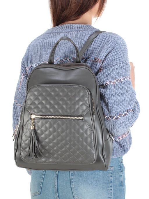 T3540 DK. GREY Сумка-рюкзак (искусственная кожа) - Фабричный китай фото 5