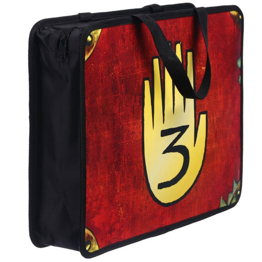 Папка пластиковая с ручками А4, на молнии, 75×330×260 мм, Гравити Фолз