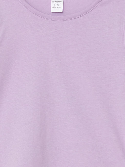 Bisiklet Yaka Uzun Kollu Basic K?z Bebek Ti??rt - Waikiki фото 2