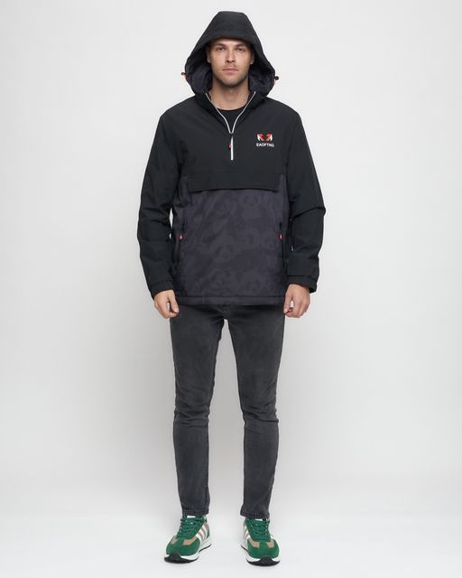 Куртка-анорак спортивная мужская темно-серого цвета 88629TC - Wonderrman фото 5