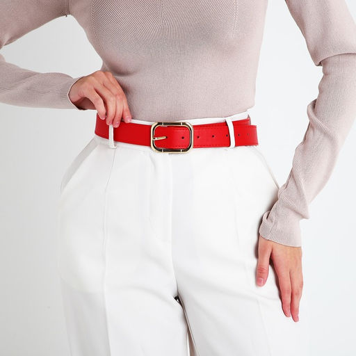 Ремень женский, ширина 3,3 см, пряжка металл, цвет красный - Simaland фото 4
