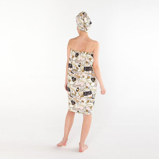 Набор для сауны Этель Девичник парео 80*144 см + чалма, вафля 200г/м2, 100% хл  фото 7