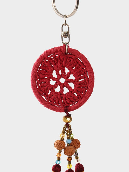 Брелок «Ловец снов», 19 см, бордовый