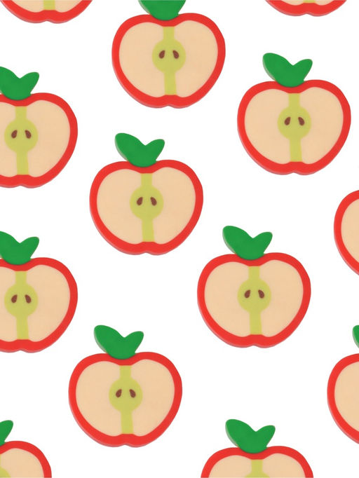Цена за 100 шт. Ластик фигурный Яблоко в пакете, штрихкод на штуке - Calligrata фото 3