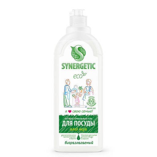 Гель для мытья посуды «Алоэ», 1л - Synergetic фото 7