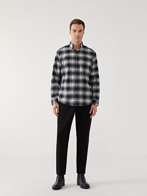 Regular Fit Uzun Kollu Ekose Erkek Oduncu G?mlek