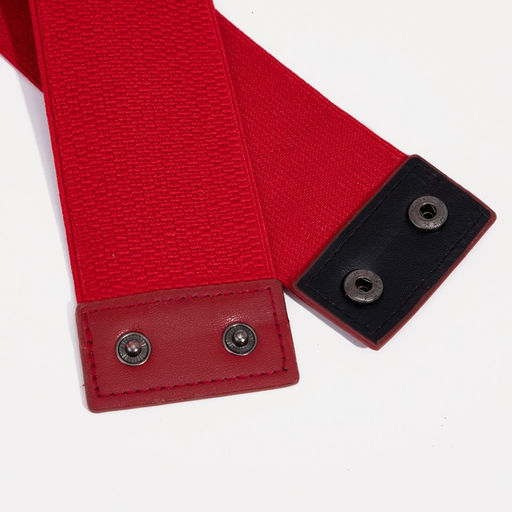 Ремень женский на кнопках, ширина 8 см, цвет красный - Simaland фото 3