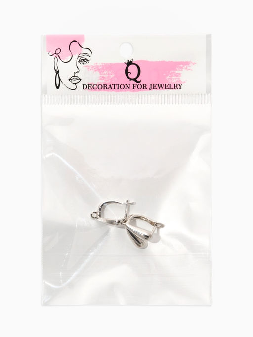 Швензы с английской застежкой "Сердце тренд", цвет серебро (1 пара)