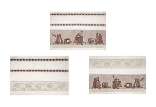 23С154-ШР/фкор/к. Комплект полотенец из 3 шт 49*70 "Бариста" рис. 423