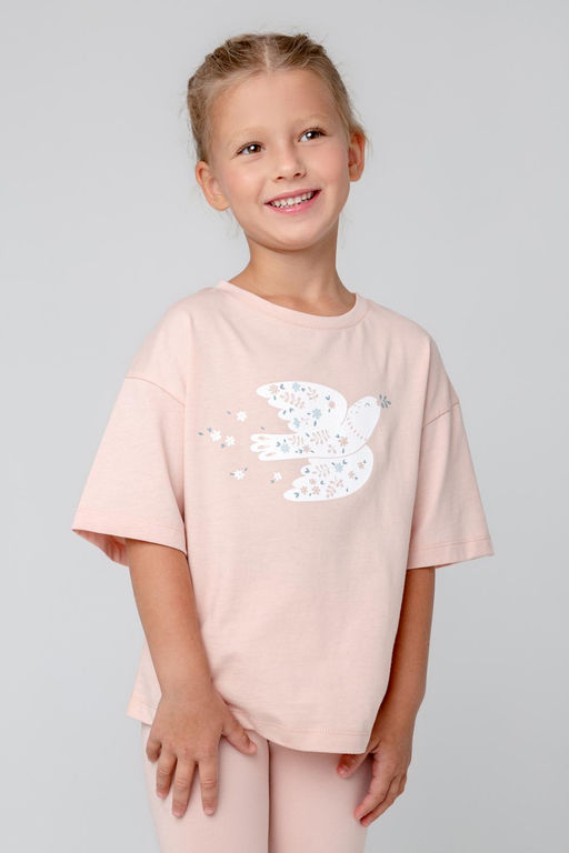 КР 301987/дымчатая роза фуфайка (футболка) для дев