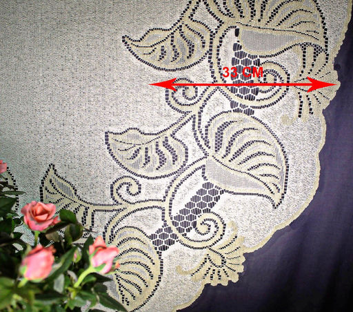 Скатерть арт. 211550/130/3, прямоугольная, размеры 130 см х 180 см, цвет кремово-золотистый - Firanka фото 2