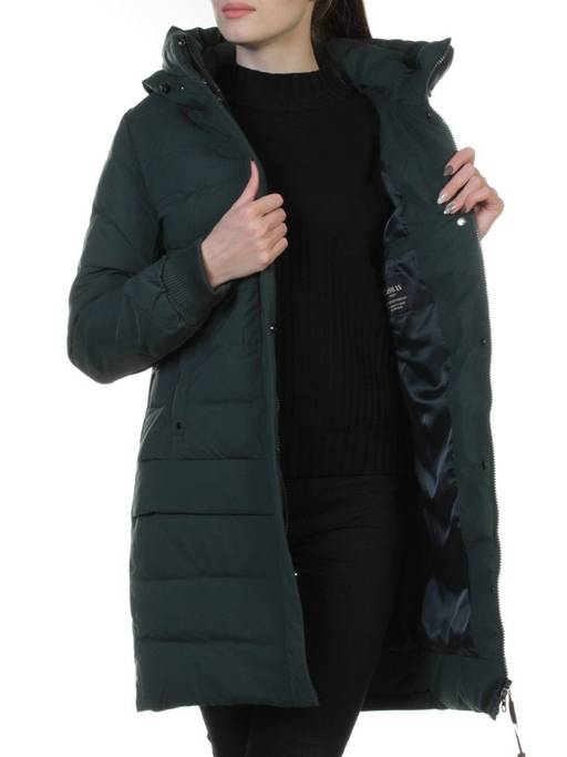 M-1820 DK. GREEN Пальто зимнее женское (холлофайбер) - Fashion фото 7