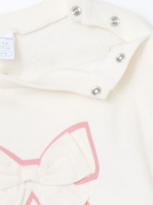 Bisiklet Yaka Uzun Kollu Bask?l? K?z Bebek Sweatshirt ve Tayt 2li Tak?m