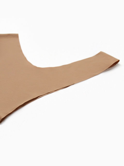 Трусы женские бразильяно бесшовные KAFTAN, бежевые, размер 40-42