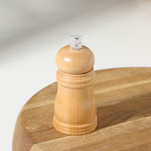 Мельница для специй Доляна, 10,5×4,5 см, металлический механизм, цвет бежевый