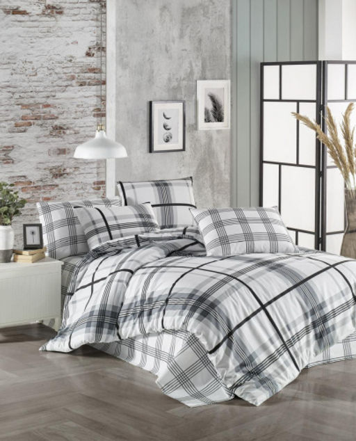 КПБ EFOR RANFORCE (WOOD GRI) 100% хлопок евро