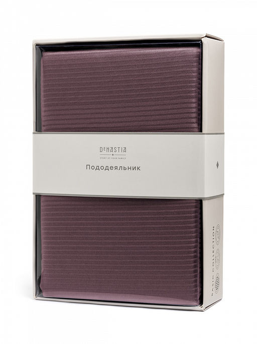 Пододеяльник сатин-страйп 145x210 пурпурный сатин - Denastia фото 5