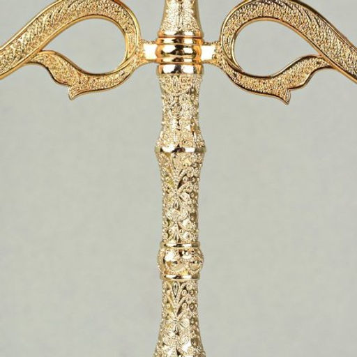 Подсвечник на 3 свечи золото 23 см / 303G /уп 48/ - Галеонтрейд фото 4