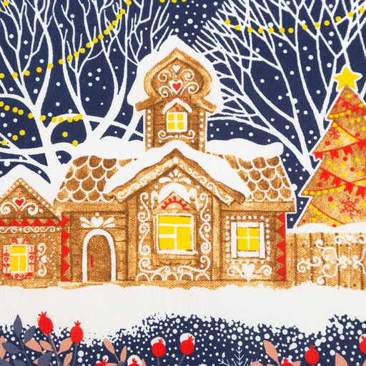 Полотенце новогоднее DomoVita Полночь, рогожка 170г/м, размер 50х70 см 100% хлопок  фото 3