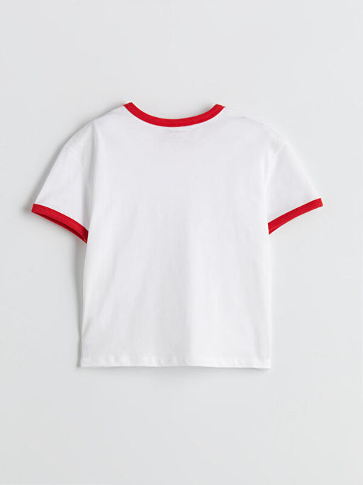 Bisiklet Yaka Yaz? Bask?l? Erkek ?ocuk Ti??rt