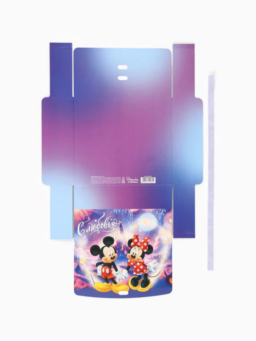 Цена за 2 шт. Коробка подарочная Микки и Минни, 20?18?5 см