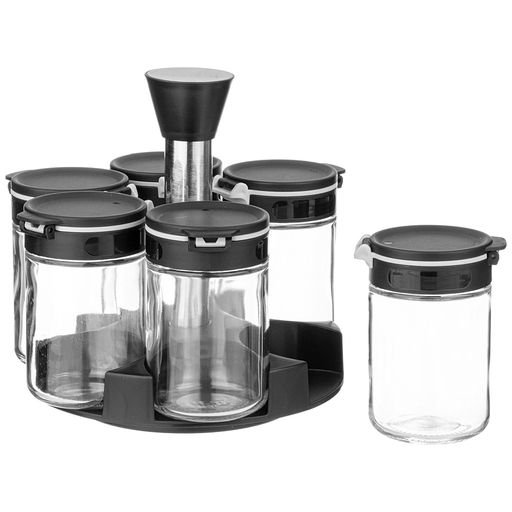 НАБОР ЕМКОСТЕЙ ДЛЯ СПЕЦИЙ 6ШТ 200МЛ НА ПОДСТАВКЕ AGNESS  фото 2