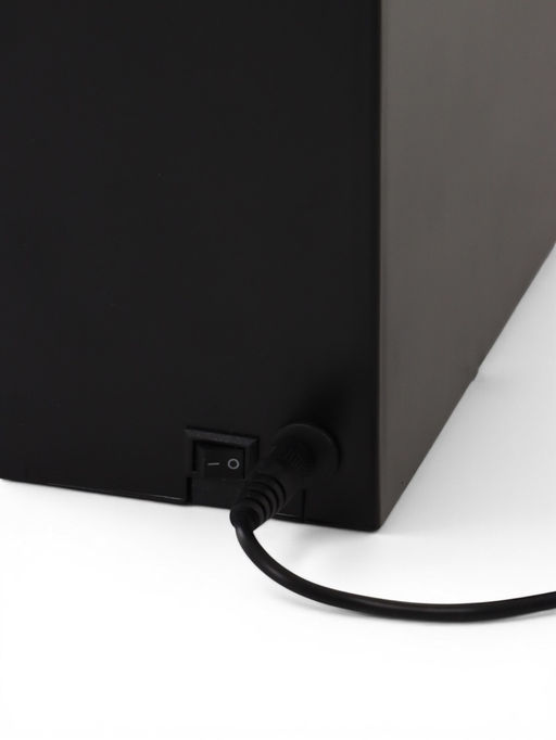 Камин электрический светодиодный, чёрный 76х10х20 см, (3хС, usb)