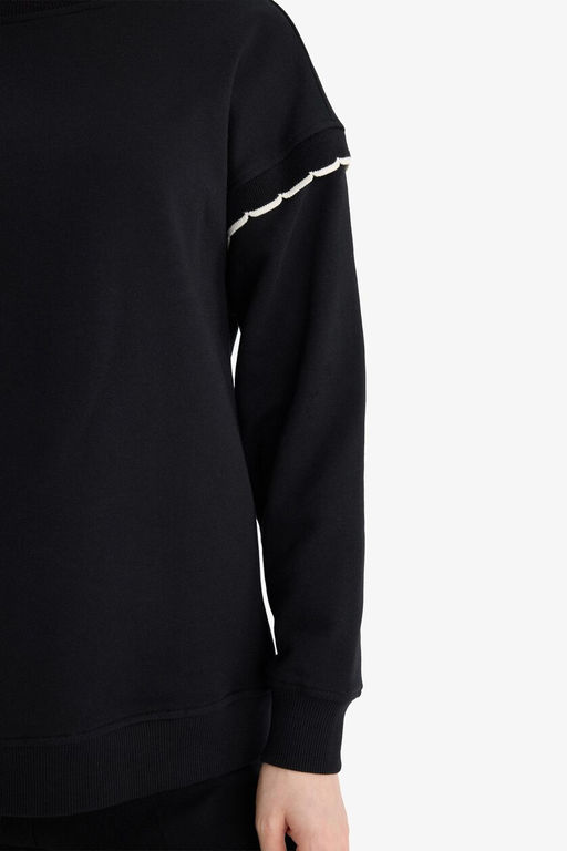 %100 Pamuk Regular F_t Sweatshirt Tunik - Defacto фото 5