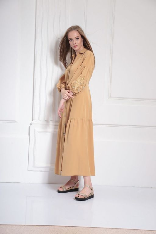 Платье AMORI 9485 горчица  фото 3