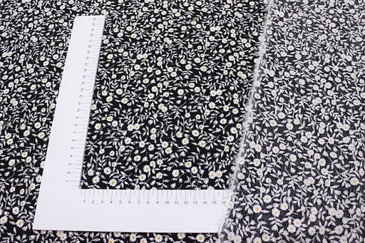 Штапель Лёгкость цв. черный, ш.1.44м, вискоза-100%, 110гр/м.кв - Купава фото 2