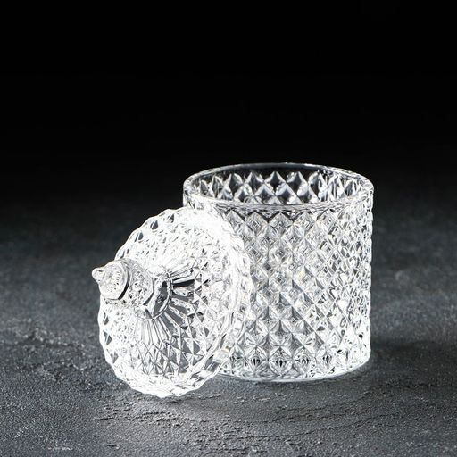 Сахарница стеклянная Доляна Рапунцель, 280 мл, 8,514 см  фото 2